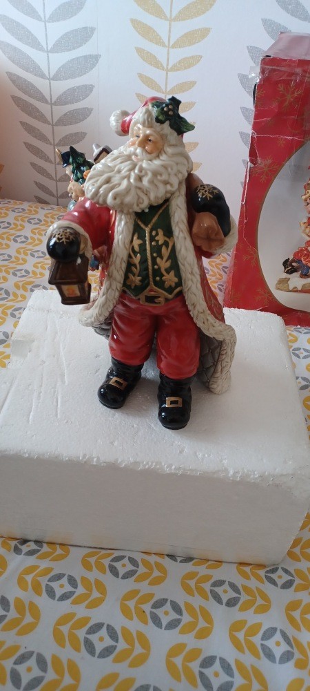 A Santa ornament.
