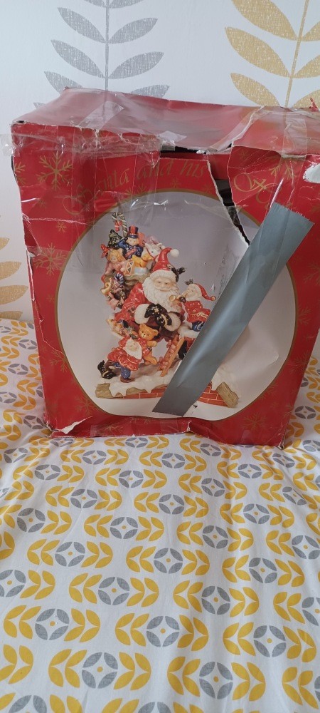 The box holding an ornament.