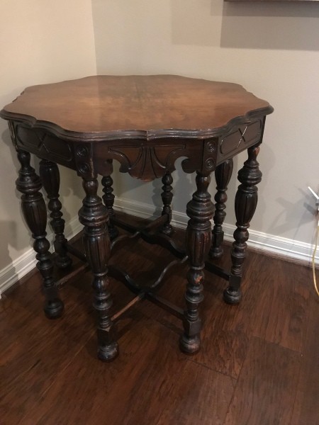 An eight legged side table.