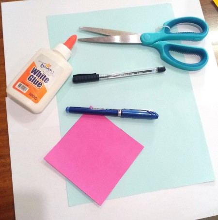 Supplies to make the card.