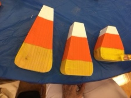 The painted candy corn.