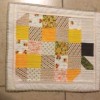 The completed patchwork table topper.