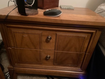 A small nightstand.