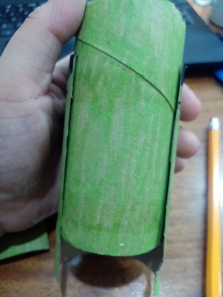 Tissue Paper Roll Face Switch Toy The two rolls combined.