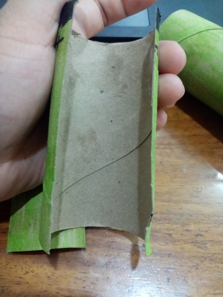 One of the cut rolls from behind.