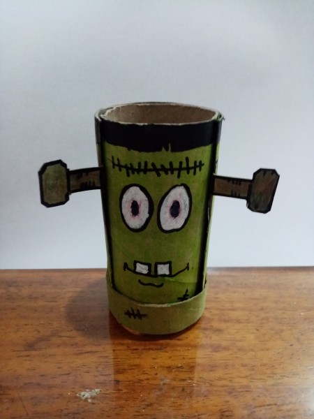 The completed Frankenstein toy.