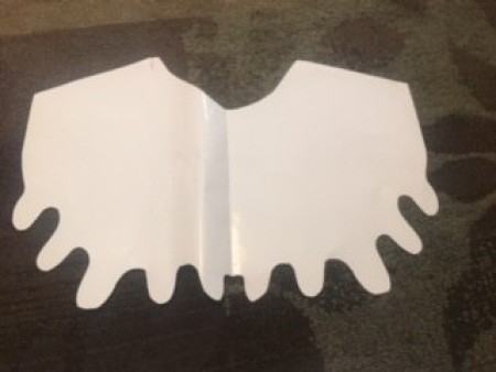 Cutting out the ice cream shape.