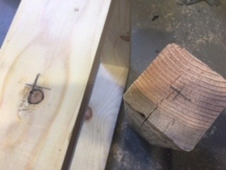 Assembling the screw and nail organizer.