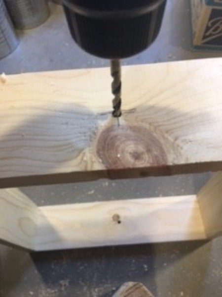 Assembling the screw and nail organizer.