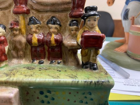 A menagerie figurine set.