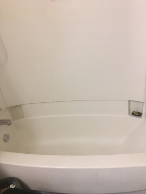 A molded plastic tub.
