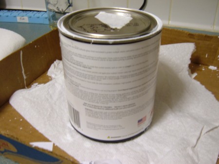 The label on the paint can.
