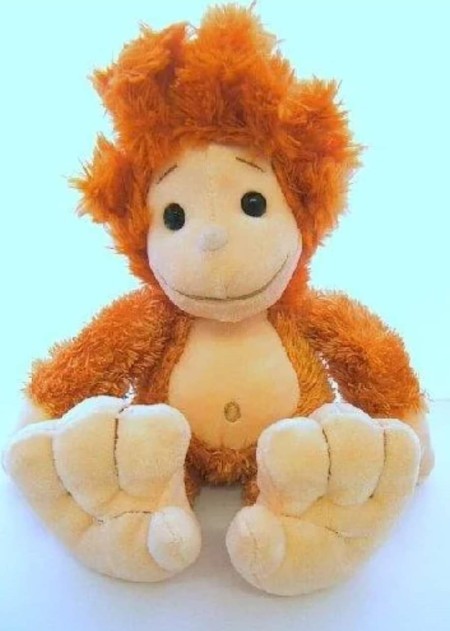 A stuffed monkey toy.