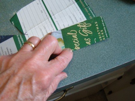 Folding the brush cover.