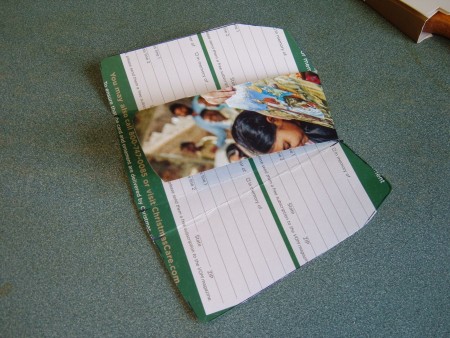 The brush cover unfolded.