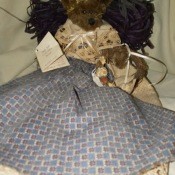 A decorative stuffed bear.