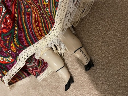 The porcelain doll's shoes.