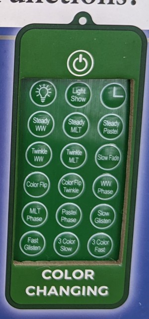 A remote for a Christmas tree.