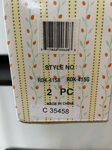 The bar code on the doll box.