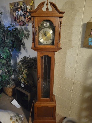 A grandfather clock.