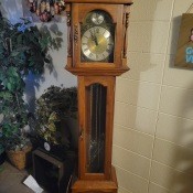 A grandfather clock.