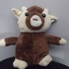 A brown and white stuffed animal.