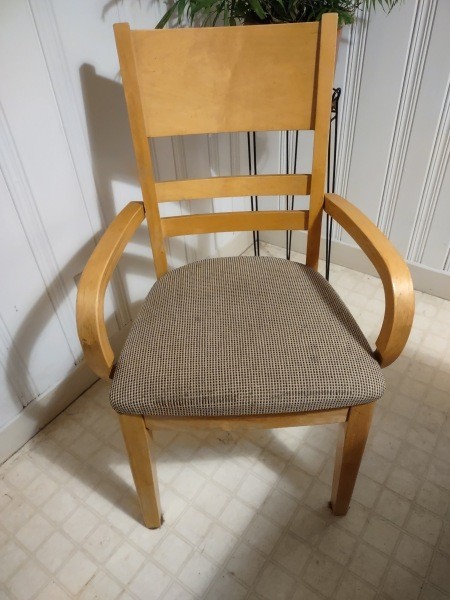A dining room chair.