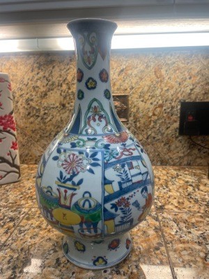 A porcelain vase.