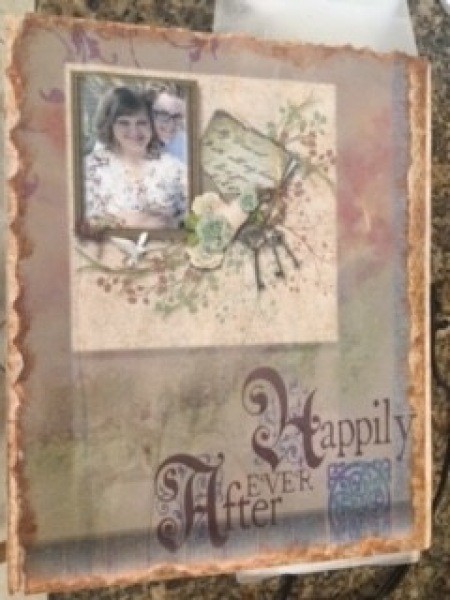 The cover after the decorative paper has been added.