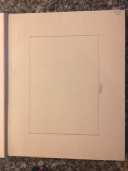 The book with the cavity marked out.