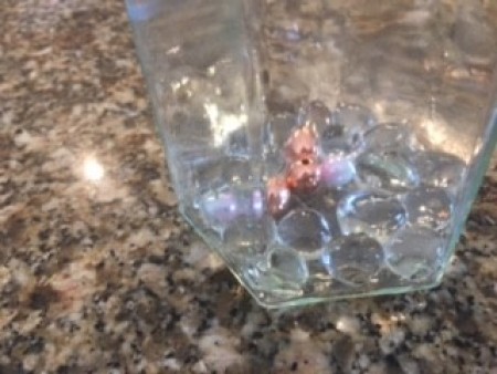 Adding decorations to the jar.