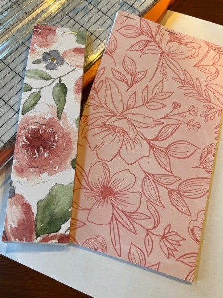 The completed note pads.