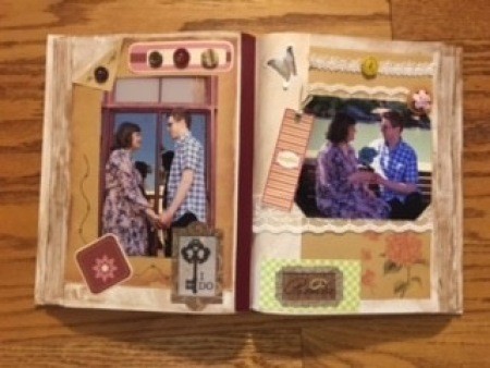 The completed book frame.