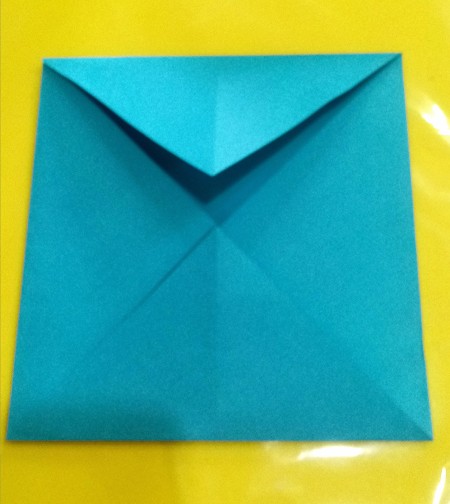 Folding paper to make the box.