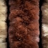 Three colors of faux fur.