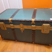 A trunk from a thrift store.