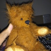 An old stuffed teddy bear.