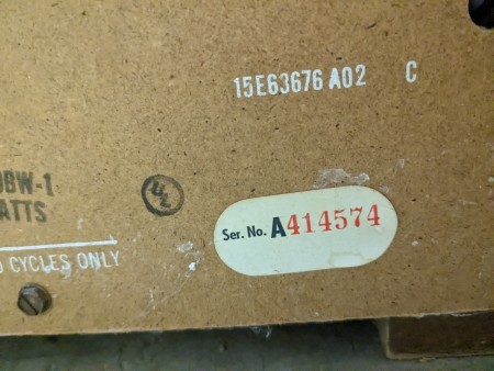 The serial number on the back of the console.