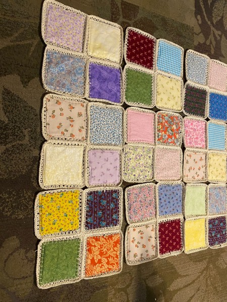 Crochet and Fabric Fusion Quilt