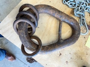 Large iron ring from a farm.