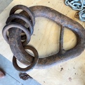 Large iron ring from a farm.