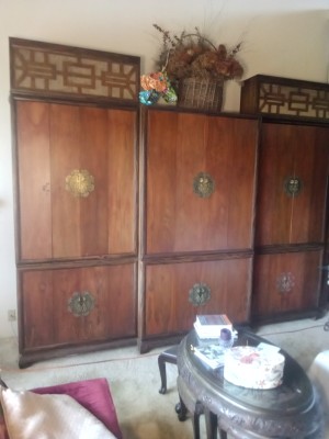 A large entertainment cabinet.