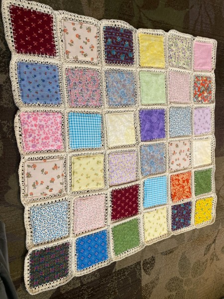 Crochet and Fabric Fusion Quilt