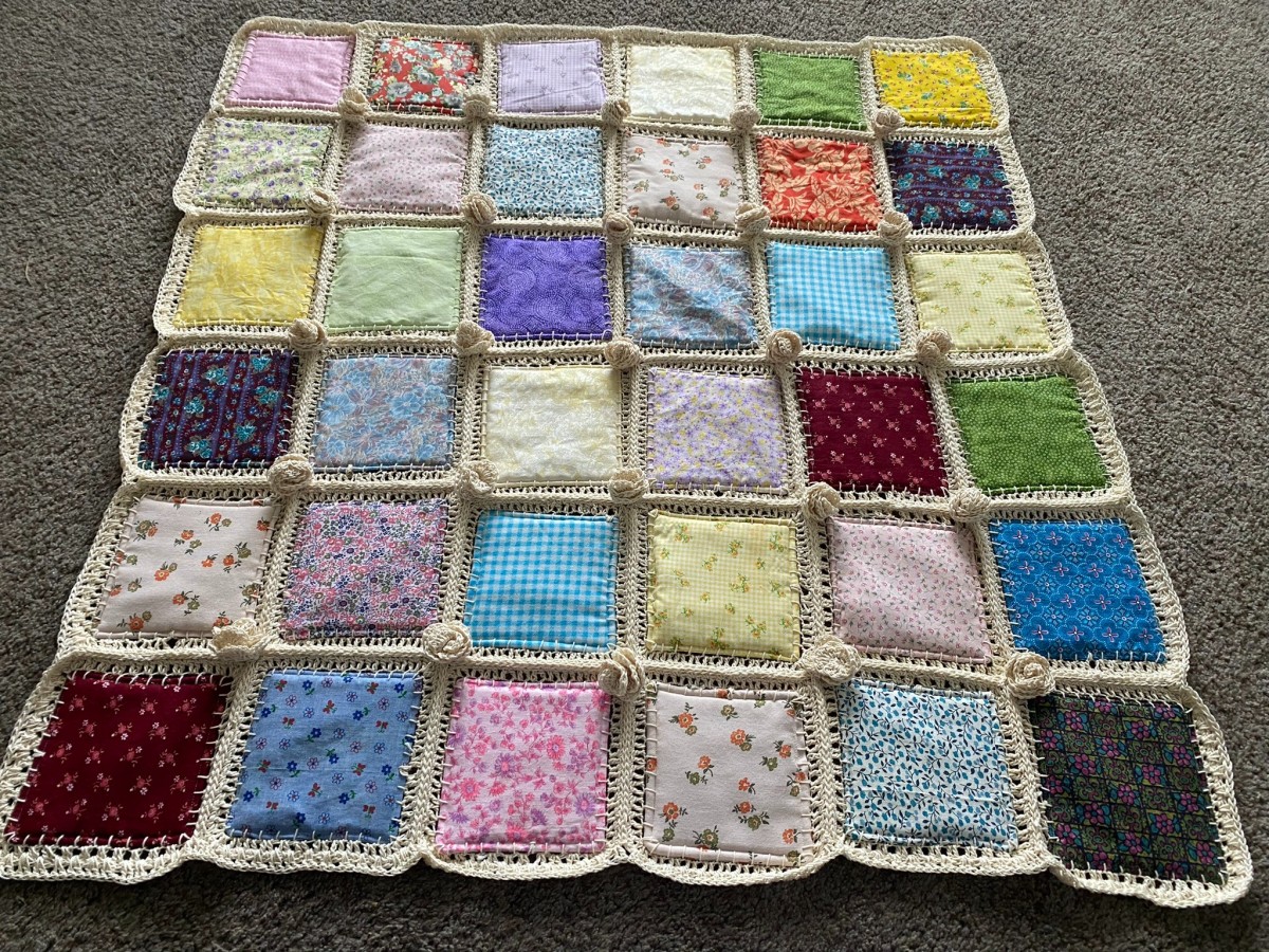 crochet-and-fabric-fusion-quilt-thriftyfun