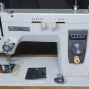 A white sewing machine.
