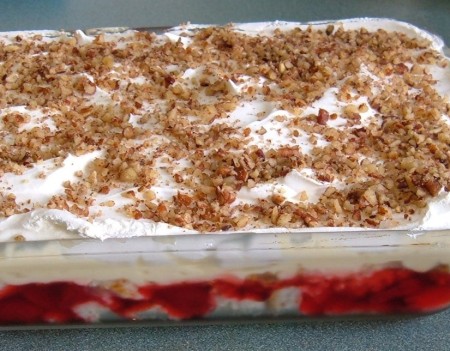 The finished cherry trifle.