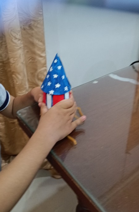 4th of July Inspired Paper Cup Rocket