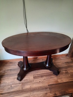 Imperial Mahogany Table With Drawer?