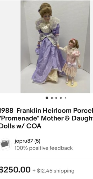 Value of Franklin Heirloom Dolls?